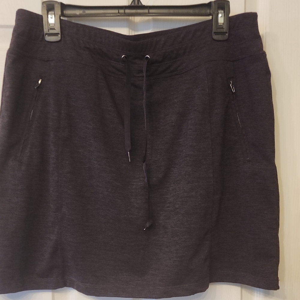 Tangerine Purple And Black Skort with Elastic Waist
